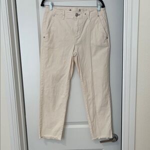 rag & bone Cream/Off White Ankle Cropped Pants, Size 26, NWOT